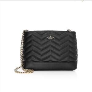 Kate Spade Reese Park Quilted Leather Shoulder Bag - Black
